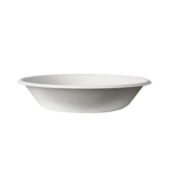 PAPSTAR Schalen, Zuckerrohr "pure" 680 ml Ø 19 cm, 4 cm weiß, 100 Stück