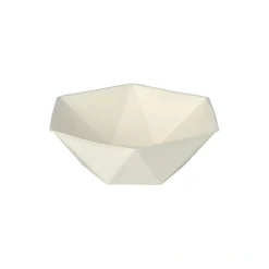 PAPSTAR Schalen Zuckerrohr "pure" 6-eckig 400 ml 5 cm x 16 cm x 14 cm weiß "Diamond", 10 x 50 Stück