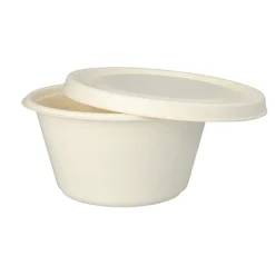 PAPSTAR Schalen, Zuckerrohr "pure" 1000 ml Ø 17 cm, 8,4 cm weiß
