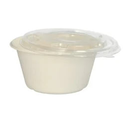 PAPSTAR Schalen, Zuckerrohr "pure" 1000 ml Ø 17 cm, 8,4 cm weiß
