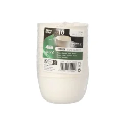 PAPSTAR Schalen Zuckerrohr "pure" 120 ml Ø 7,2 cm, 4 cm weiß "Cella", 24 x 10 Stück