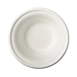 PAPSTAR Schalen, Zuckerrohr "pure" 380 ml Ø 15,5 cm, 4,6 cm weiß, 10 x 50 Stück