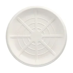 PAPSTAR Servierplatten, Zuckerrohr "pure" rund Ø 35 cm weiß für Meeresfrüchte