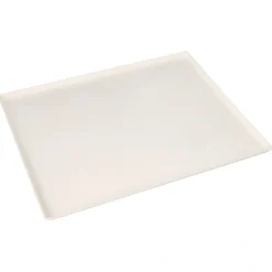 PAPSTAR Servierplatten, Zuckerrohr "pure" eckig 26,5 cm x 32,5 cm x 1 cm weiß "Cella"
