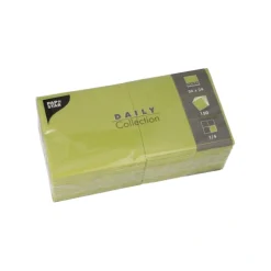 PAPSTAR Servietten "DAILY Collection" 1/4-Falz 24 cm x 24 cm olivgrün, 6 x 150 Stück