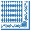 PAPSTAR Servietten 1/4-Falz 40 cm x 40 cm "Bayrisch Blau"