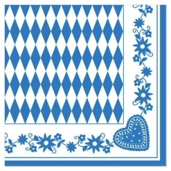PAPSTAR Servietten 1/4-Falz 40 cm x 40 cm "Bayrisch Blau"