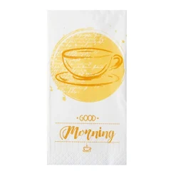 PAPSTAR Servietten, 3-lagig 1/8-Falz 33 cm x 33 cm "Good Morning"