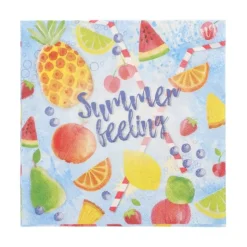 PAPSTAR Servietten, 3-lagig 1/4-Falz 33 cm x 33 cm "Summerfeelings"