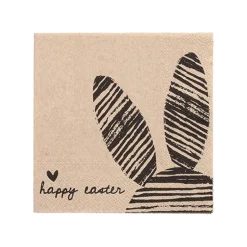 PAPSTAR Servietten, 3-lagig 1/4-Falz 25 cm x 25 cm natur "Bunny" aus recyceltem Papier