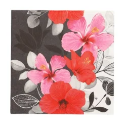 PAPSTAR Servietten, 3-lagig 1/4-Falz 33 cm x 33 cm "Hibiscus"
