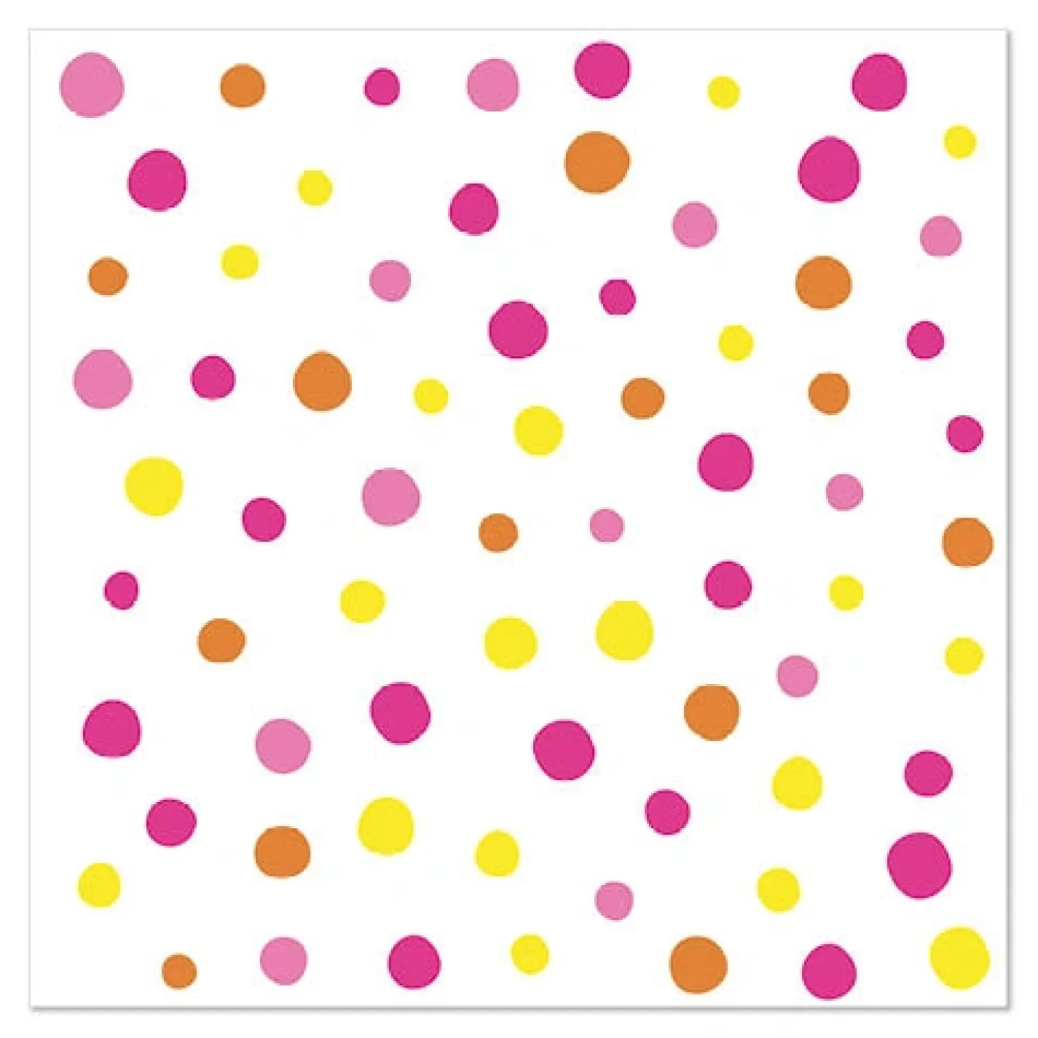PAPSTAR Servietten, 3-lagig 1/4-Falz 33 cm x 33 cm pink "Colourful Dots"