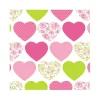 PAPSTAR Servietten, 3-lagig 1/4-Falz 25 cm x 25 cm "Sweetheart"
