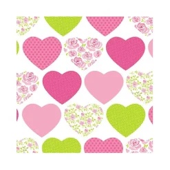 PAPSTAR Servietten, 3-lagig 1/4-Falz 25 cm x 25 cm "Sweetheart"