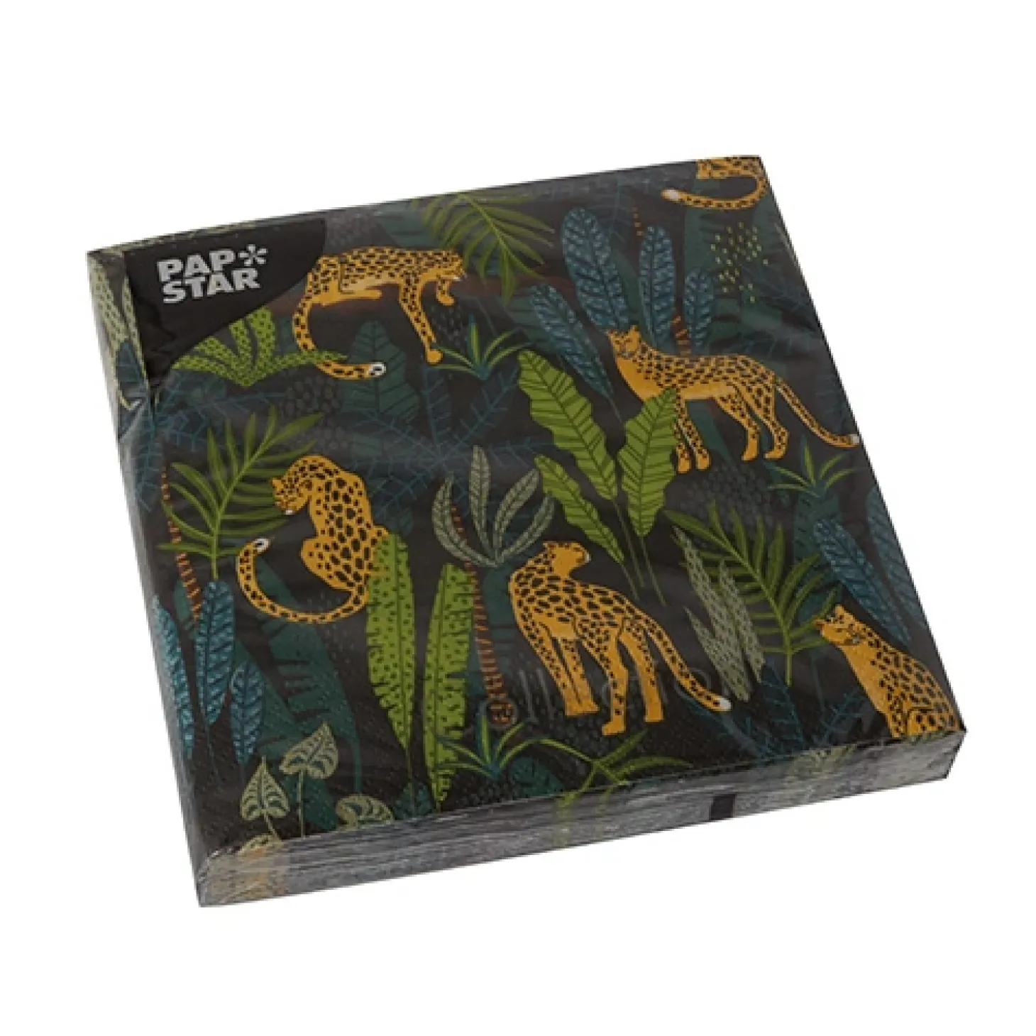 PAPSTAR Servietten, 3-lagig 1/4-Falz 33 cm x 33 cm "Leopard"