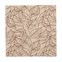 PAPSTAR Servietten, 3-lagig 1/4-Falz 33 cm x 33 cm natur "Shapes of Leaves" aus recyceltem Papier