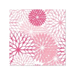 PAPSTAR Servietten, 3-lagig 1/4-Falz 25 cm x 25 cm rosa "Floralies"