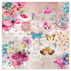 PAPSTAR Servietten, 3-lagig 1/4-Falz 33 cm x 33 cm "Nora"