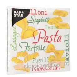 PAPSTAR Servietten, 3-lagig 1/4-Falz 33 cm x 33 cm "Pasta"