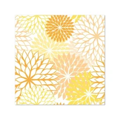 PAPSTAR Servietten, 3-lagig 1/4-Falz 25 cm x 25 cm gelb "Floralies"
