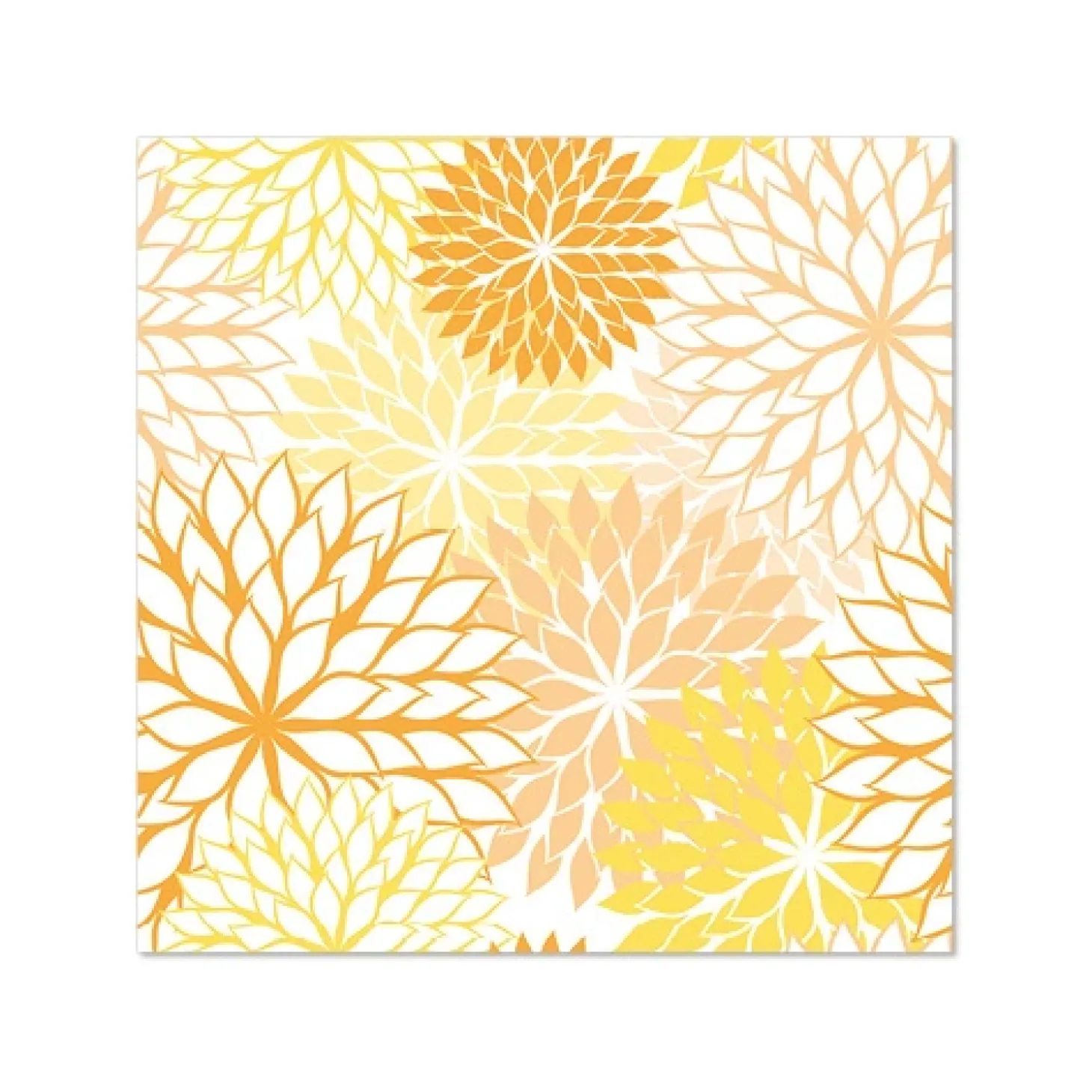 PAPSTAR Servietten, 3-lagig 1/4-Falz 25 cm x 25 cm gelb "Floralies"