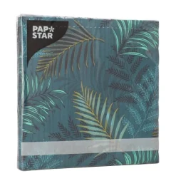 PAPSTAR Servietten, 3-lagig 1/4-Falz 33 cm x 33 cm "Jungle Leaves"