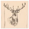 PAPSTAR Servietten, 3-lagig 1/4-Falz 33 cm x 33 cm natur "Deer" aus recyceltem Papier