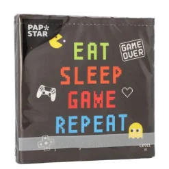 PAPSTAR Servietten, 3-lagig 1/4-Falz 33 cm x 33 cm "Gamer"