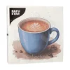 PAPSTAR Servietten, 3-lagig 1/4-Falz 33 cm x 33 cm "Cup of Coffee", 10 x 20 Stück