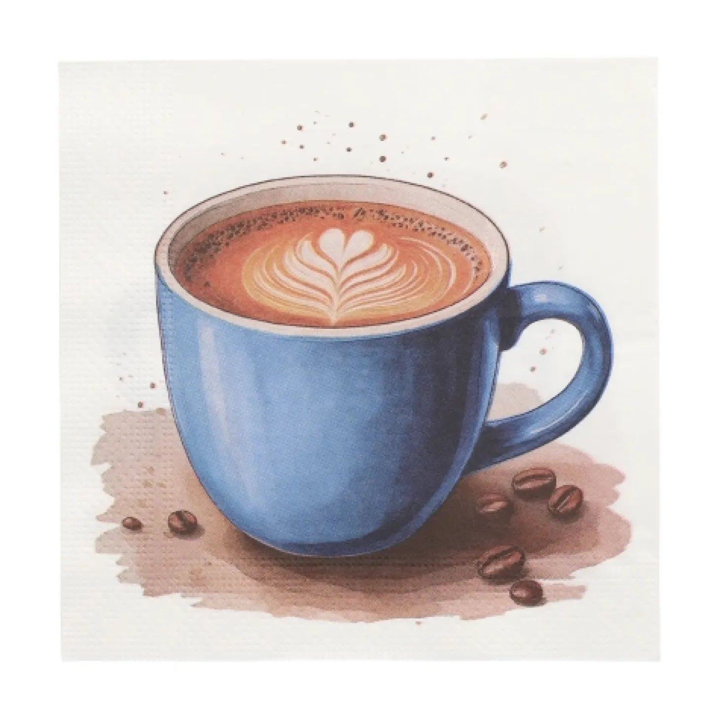 PAPSTAR Servietten, 3-lagig 1/4-Falz 33 cm x 33 cm "Cup of Coffee", 10 x 20 Stück