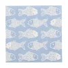 PAPSTAR Servietten, 3-lagig 1/4-Falz 33 cm x 33 cm "Fish"