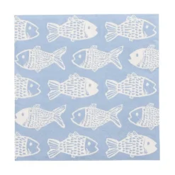 PAPSTAR Servietten, 3-lagig 1/4-Falz 33 cm x 33 cm "Fish"