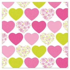 PAPSTAR Servietten, 3-lagig 1/4-Falz 33 cm x 33 cm "Sweetheart"