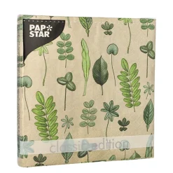 PAPSTAR Servietten, 3-lagig 1/4-Falz 33 cm x 33 cm "Botanical Fantasy"