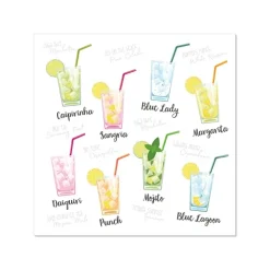 PAPSTAR Servietten, 3-lagig 1/4-Falz 25 cm x 25 cm "Cocktail"