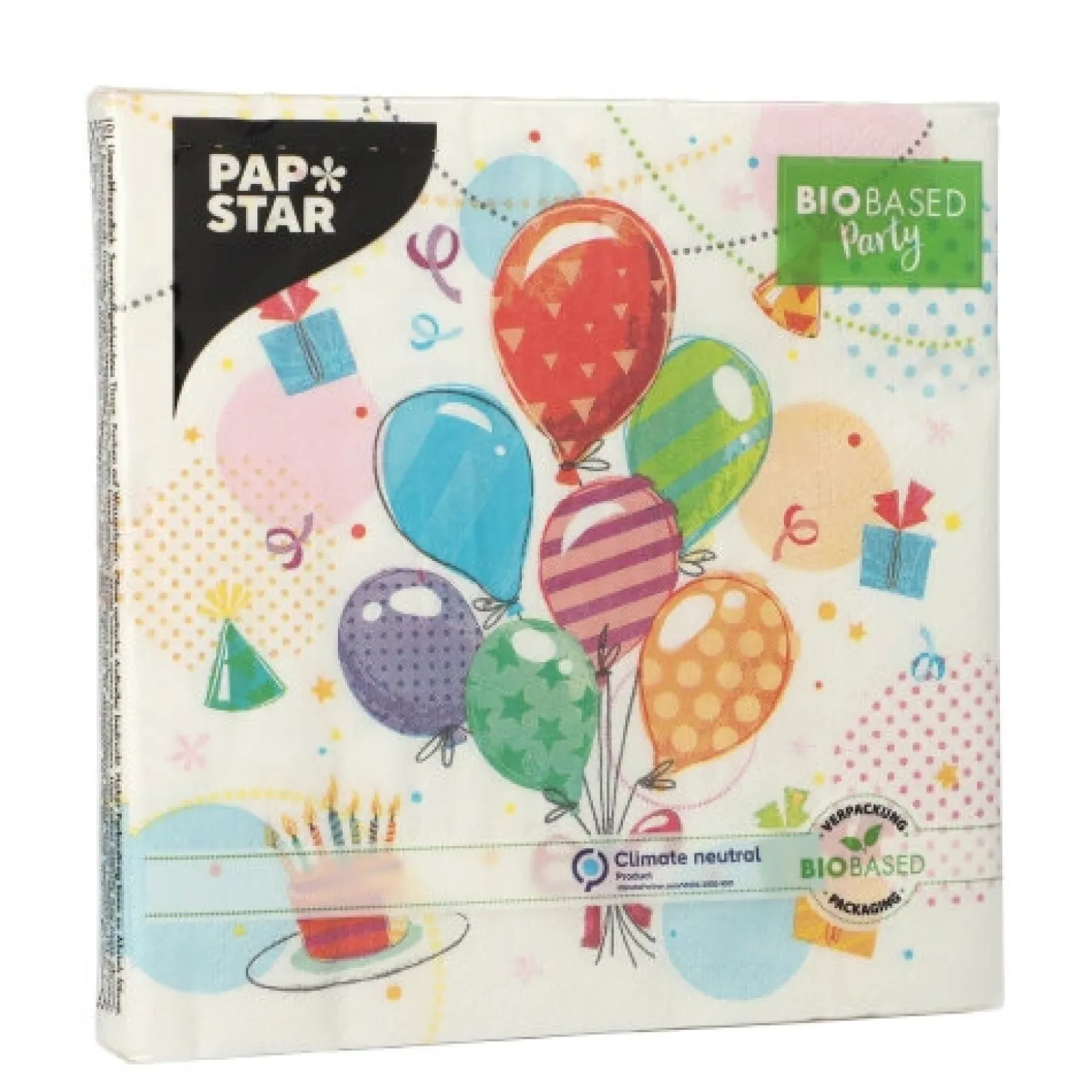 PAPSTAR Servietten, 3-lagig 1/4-Falz 33 cm x 33 cm "Fete"