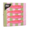 PAPSTAR Servietten, 3-lagig 1/4-Falz 33 cm x 33 cm "Modern Fish", 10 x 20 Stück