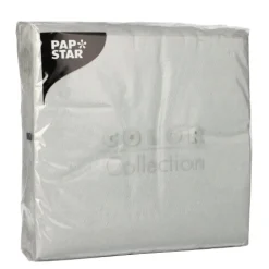 PAPSTAR Servietten, 1-lagig 1/4-Falz 33 cm x 33 cm hellgrau