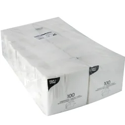 PAPSTAR Servietten, 1-lagig 1/4-Falz 33 cm x 33 cm weiß, 4 x 1200 Stück
