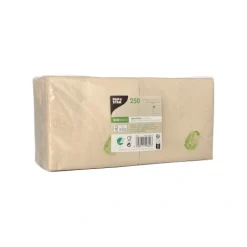 PAPSTAR Servietten, 2-lagig 1/4-Falz 24 cm x 24 cm natur ungebleicht