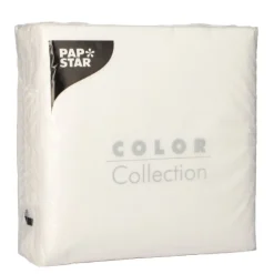 PAPSTAR Servietten, 1-lagig 1/4-Falz 33 cm x 33 cm weiß, 12 x 100 Stück