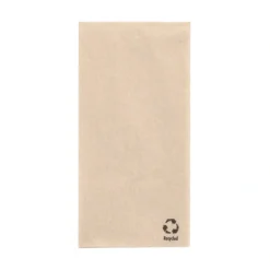 PAPSTAR Servietten, 1-lagig 1/8-Falz 33 cm x 33 cm natur aus recyceltem Papier