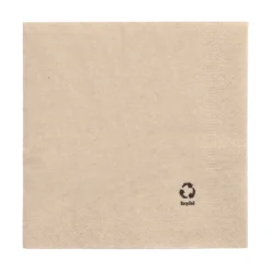 PAPSTAR Servietten, 2-lagig 1/4-Falz 33 cm x 33 cm natur aus recyceltem Papier