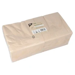PAPSTAR Servietten, 2-lagig 1/4-Falz 33 cm x 33 cm natur aus recyceltem Papier