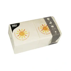 PAPSTAR Servietten, 3-lagig 1/4-Falz 24 cm x 24 cm "Good Morning"