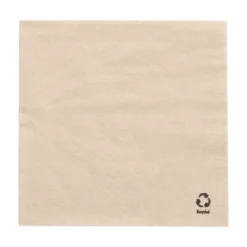 PAPSTAR Servietten, 1-lagig 1/4-Falz 33 cm x 33 cm natur aus recyceltem Papier