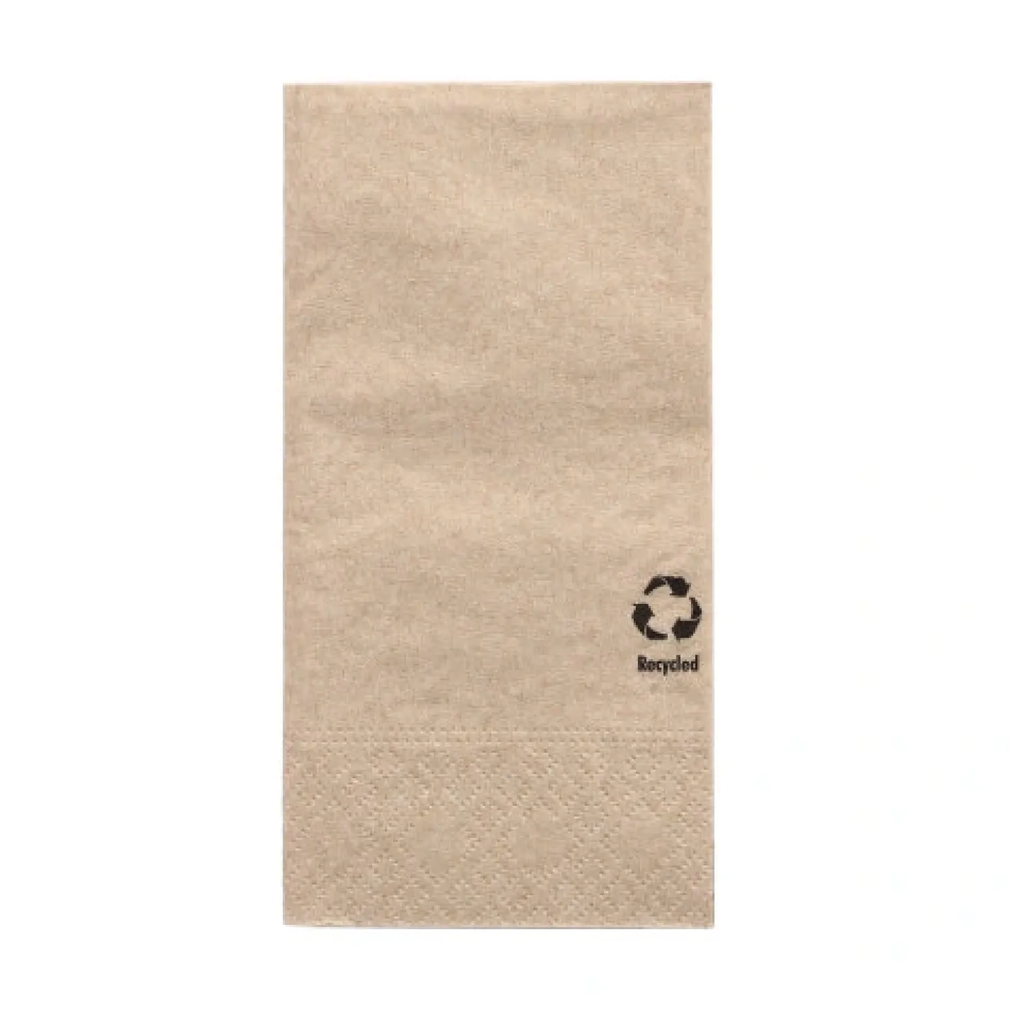 PAPSTAR Servietten, 3-lagig 1/8-Falz 33 cm x 33 cm natur aus recyceltem Papier
