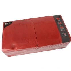PAPSTAR Servietten, 3-lagig 1/4-Falz 40 cm x 40 cm rot