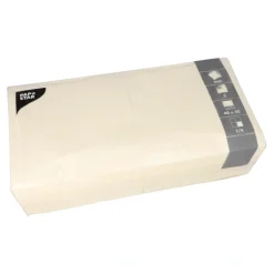 PAPSTAR Servietten, 3-lagig 1/4-Falz 40 cm x 40 cm creme, 4 x 250 Stück
