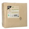 PAPSTAR Servietten, 3-lagig 1/4-Falz 33 cm x 33 cm natur aus recyceltem Papier